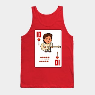 Pixelrockstars Ten of Diamonds Playing Card Tank Top